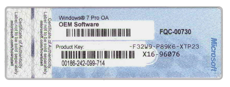 Способы ввода и изменения ключа продукта в windows 7, 8, 10