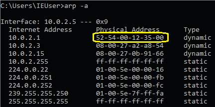 Как очистить arp таблицу windows