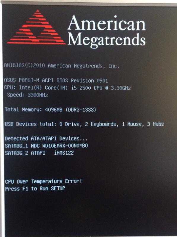Компьютер пишет american megatrends что делать?