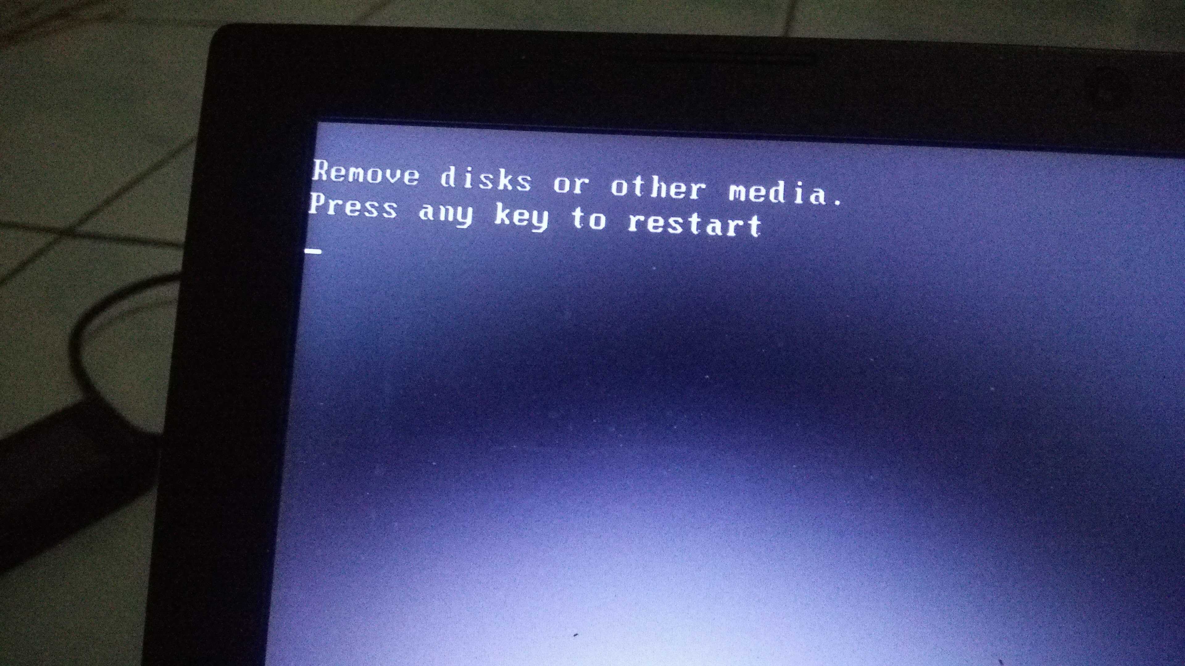 Remove disks or other media press any key to restart при загрузке компьютера — что это и как исправи