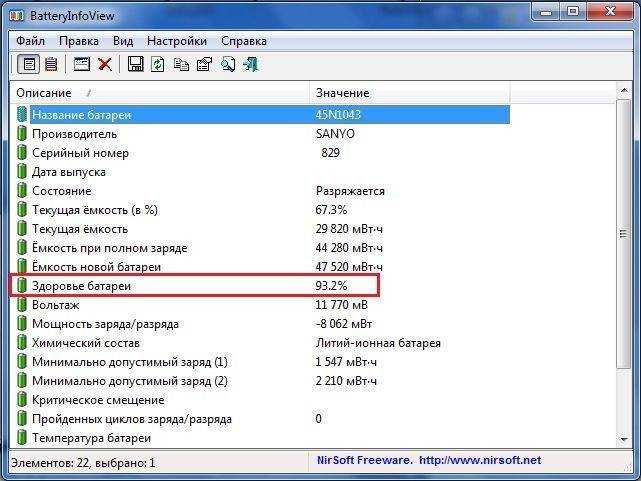 Тест батареи ноутбука на windows 10