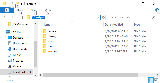 Inetpub что это за папка windows 10 и можно ли её удалить?