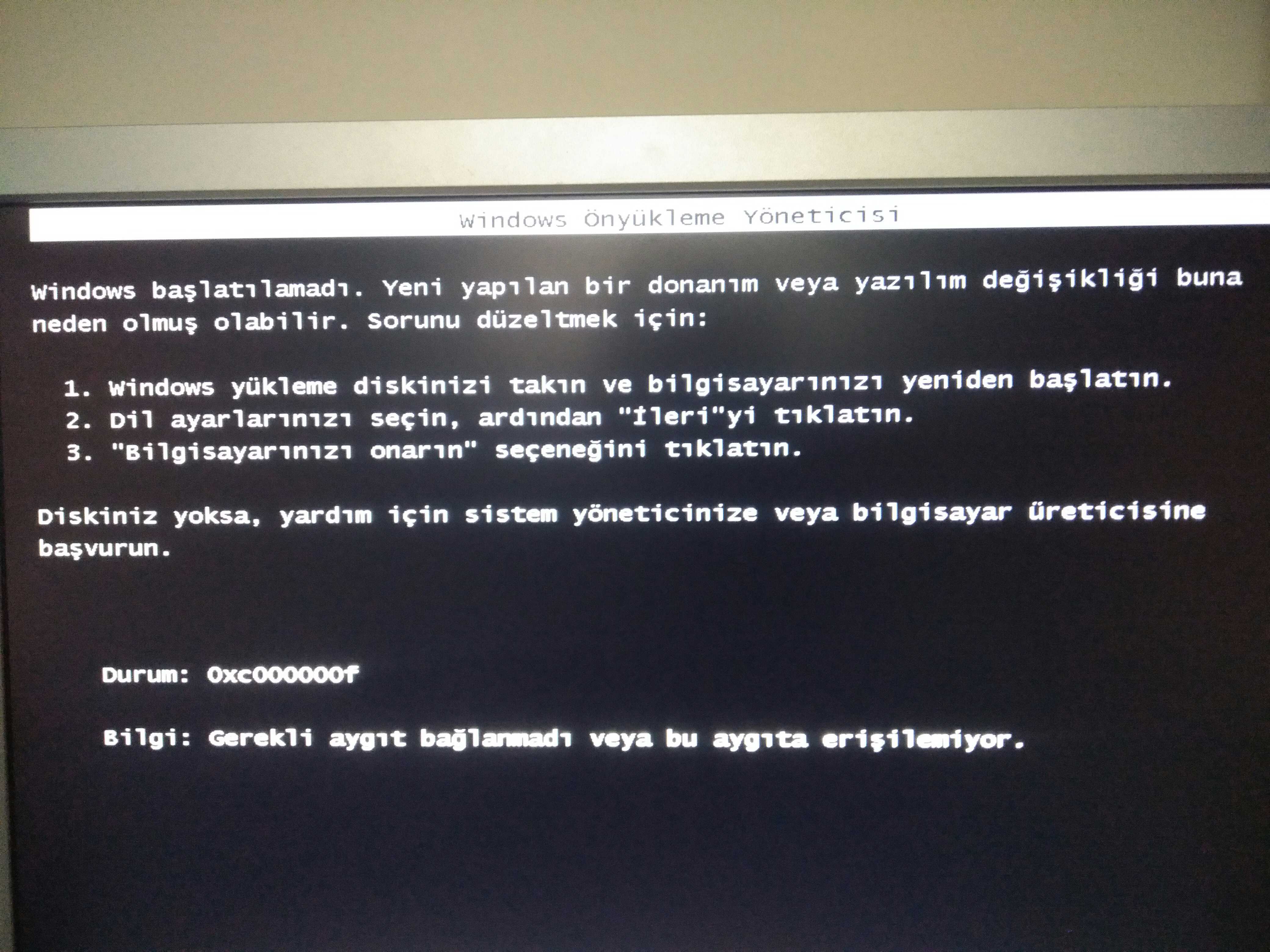 Как исправить ошибку 0xc00000e9 в windows 7?