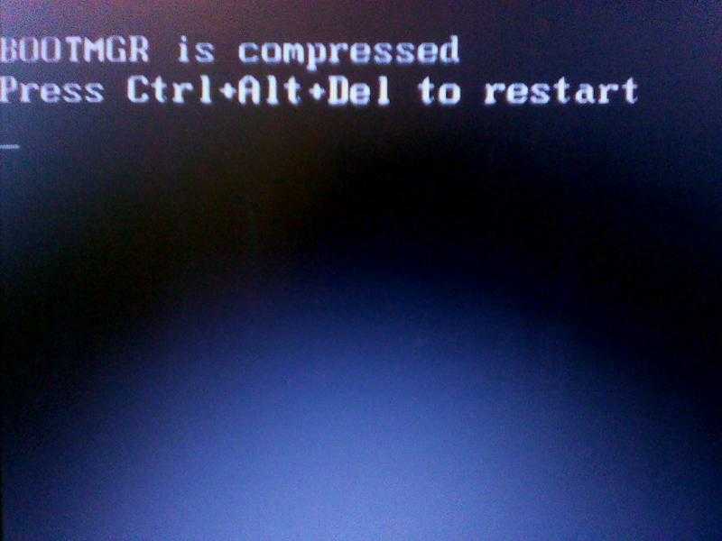 Почему windows пишет bootmgr is missing press ctrl + alt + del to restart