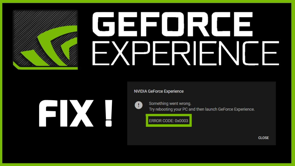 [fix] geforce experience error code 0x0003 | 100% working