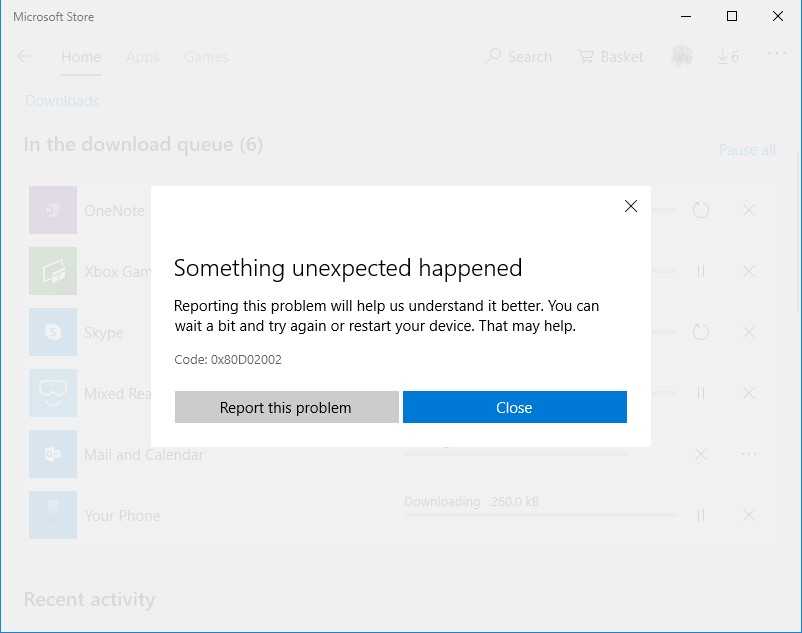Методы решения проблемы неработающего microsoft store