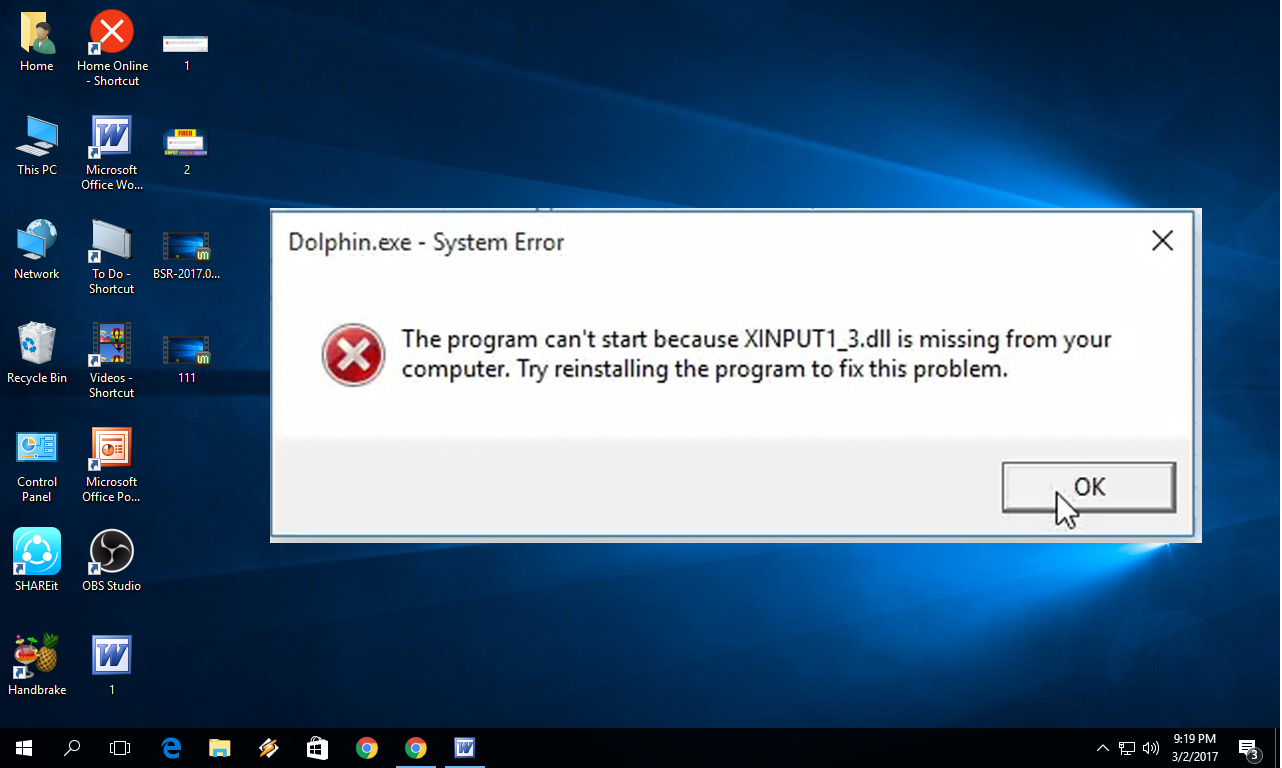 Solved:xinput1_3.dll is missing[win 7,8 & 10] - how i solve