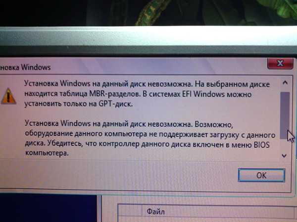 Способы устранения ошибки разделов mbr при переустановке windows