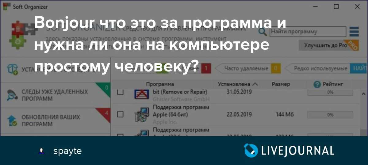 Что за программа Bonjour или mDNSResponderexe на компьютере Windows, что она делает, можно ли удалить её и как скачать Bonjour если потребовалось