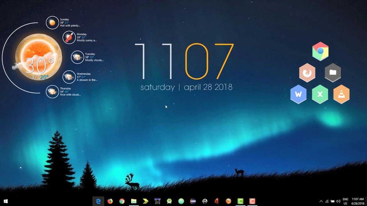 Как оформить windows в программе rainmeter