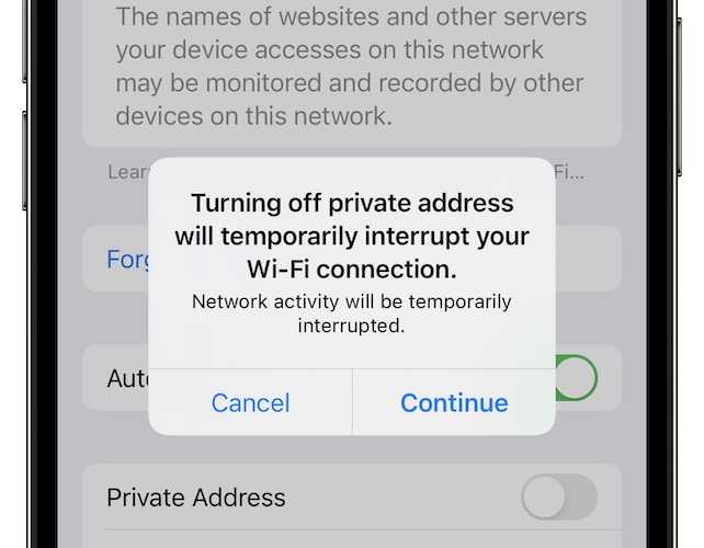 Предупреждение о конфиденциальности wi-fi на iphone: зашифрованный dns-трафик (исправлено!)