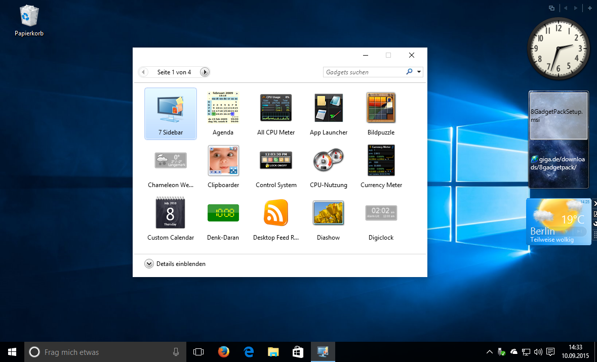 Гаджеты для windows 10