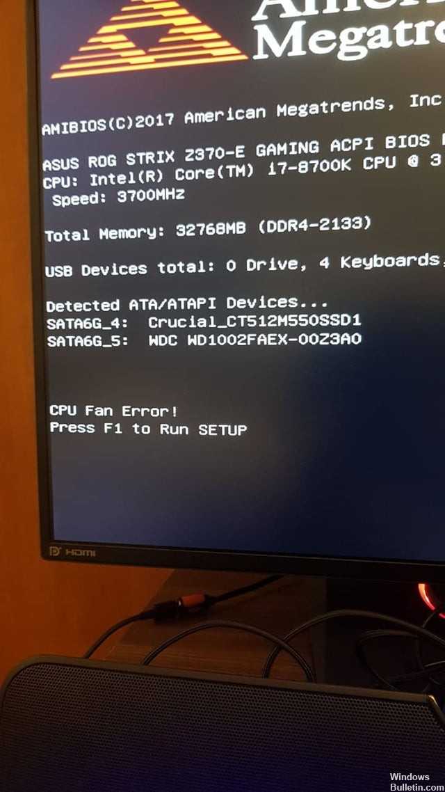 Solved: cpu fan error on boot bios (asus, megatrends) - cputemper