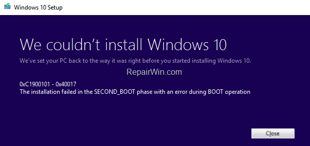 Install error - 0xc1900101 [solved for good]