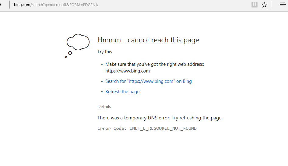 Microsoft edge cannot reach this page ‘inet_e_resource_not_found’ error