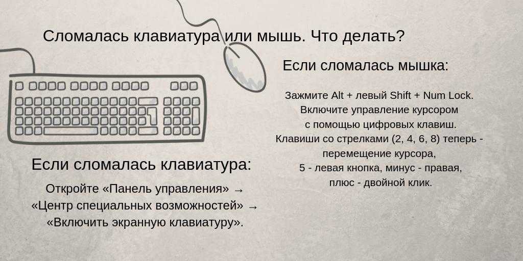 Как управлять клавиатурой без мышки на windows 7 - windows 10