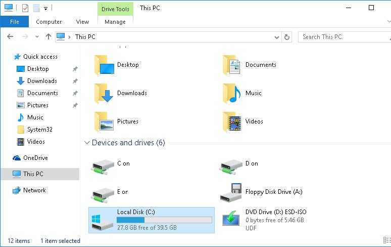 Используйте функцию компактной ос, чтобы уменьшить размер ос windows 10 - учебные пособия по windows