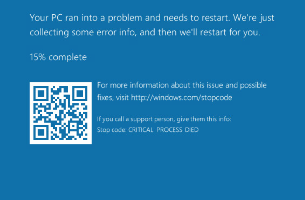 Как исправить ошибку critical process died windows