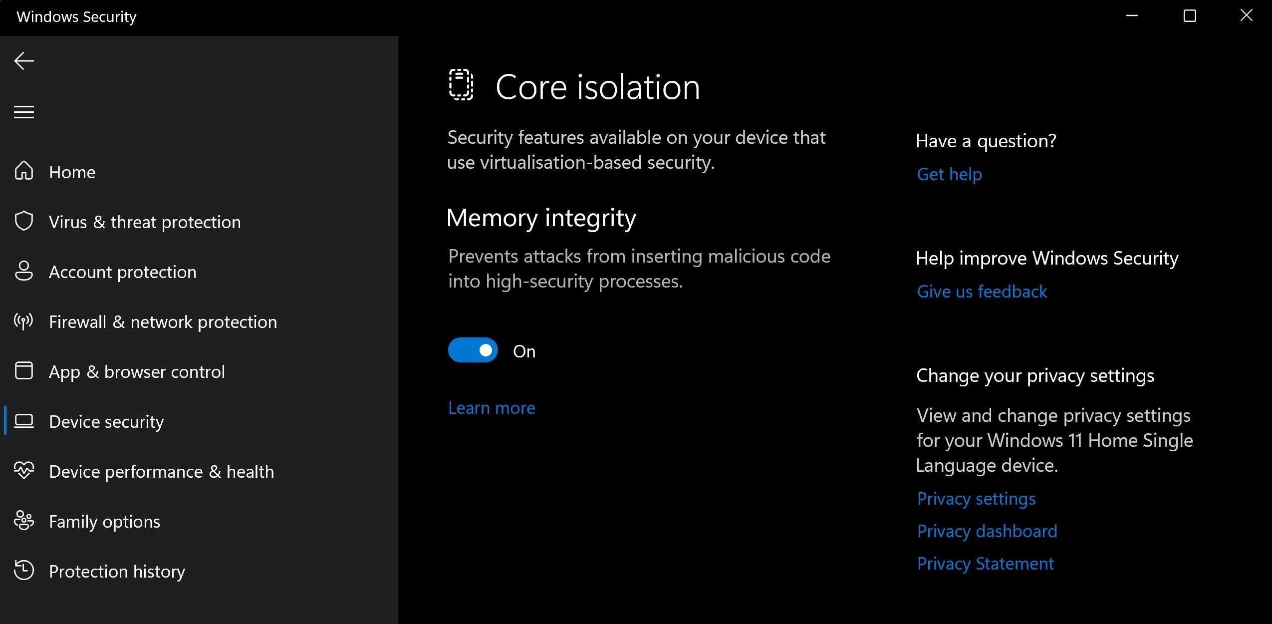 Virtualization based security vbs как отключить windows 11