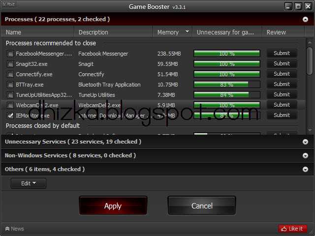 Razer game booster